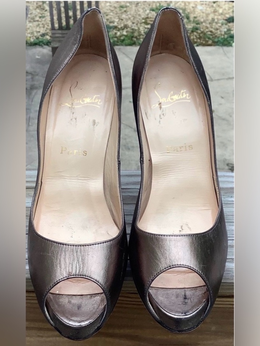 Authentic Christian Louboutin Peep toe Heels